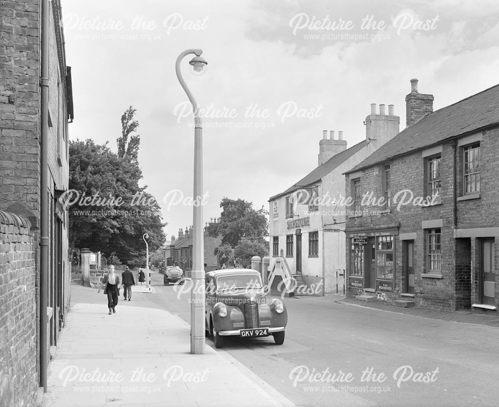 Stanton lamppost in Church Street, Stapleford, c 1950
