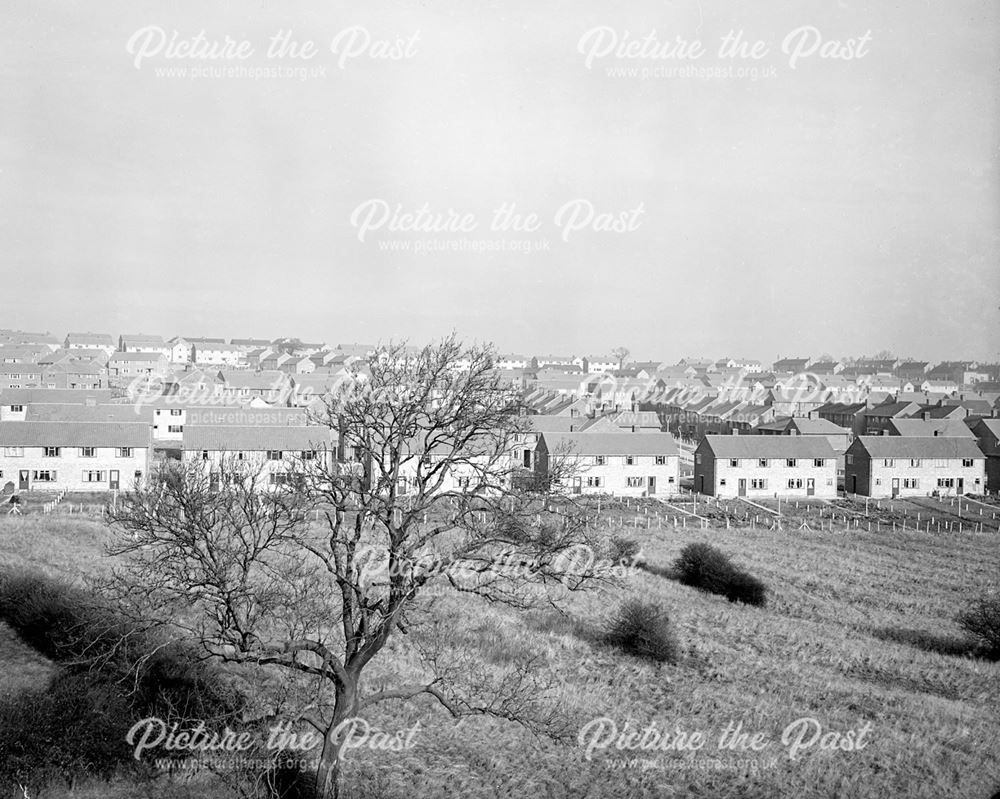 View of Kirk Hallam Village from South?, c 1950s ?