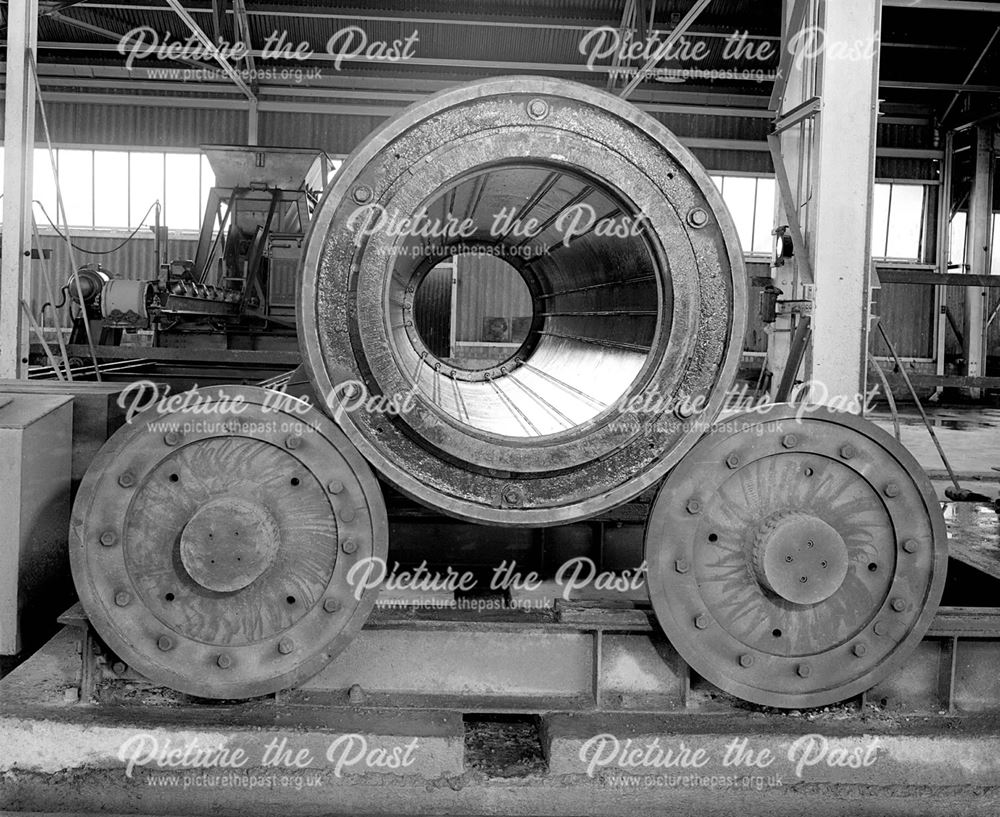 Prestressed Pipe About To Be Spun, Stanton Works, c 1958