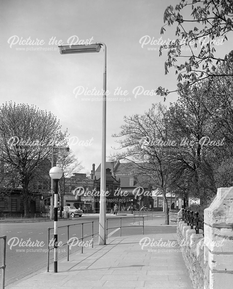 Stanton lamppost at west end of Nottingham Road, Long Eaton. c 1950