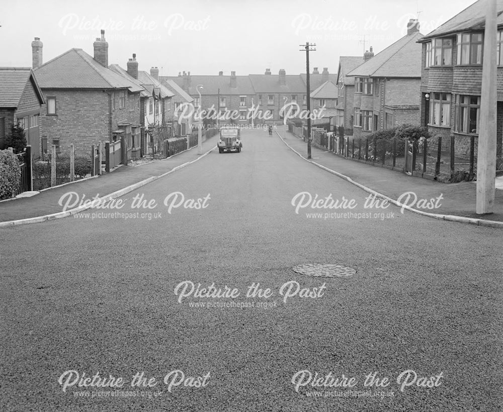 Looking East, Norman Crescent, Cotmanhay, Ilkeston, c 1950s