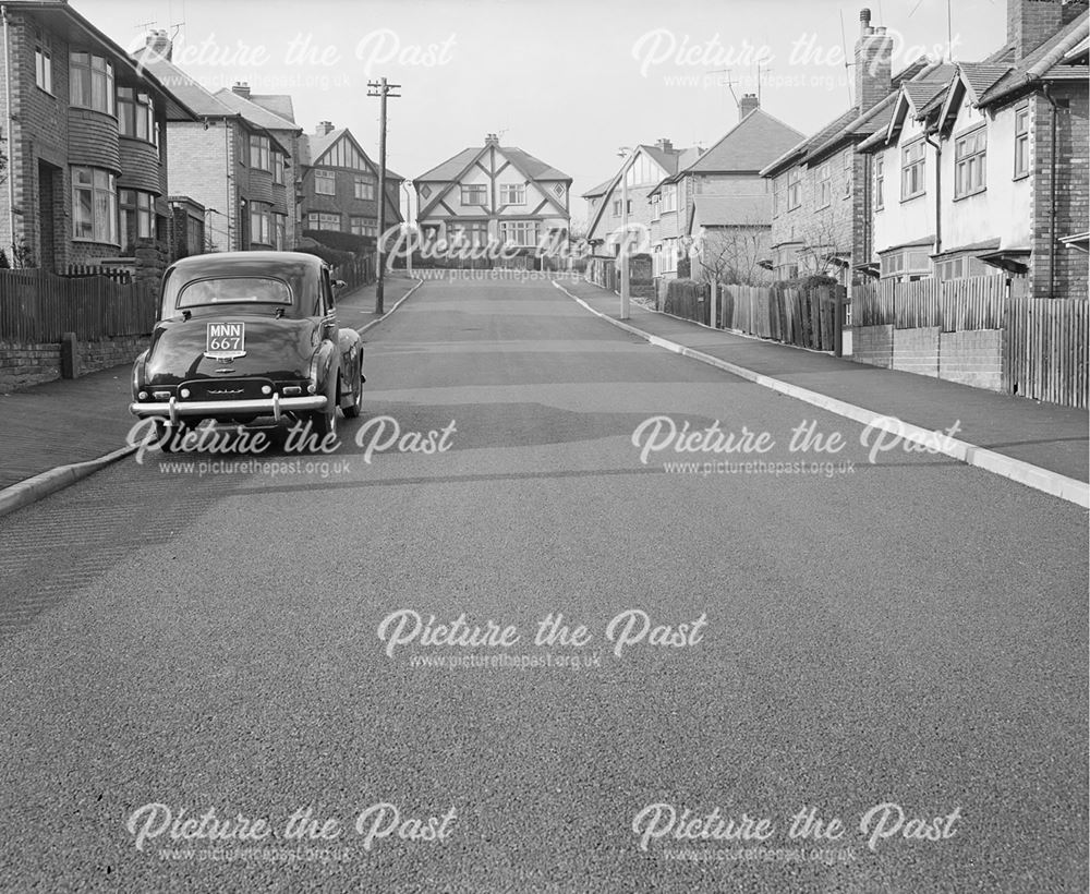 Looking West, Norman Crescent, Cotmanhay, Ilkeston, c 1950s