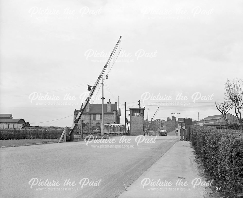 Level Crossings, Stanton Works, c 1955