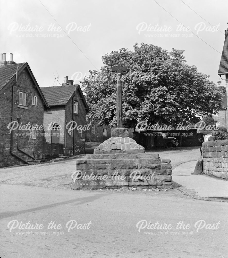 Village Cross, Main Street, Stanton by Dale, c 1950s