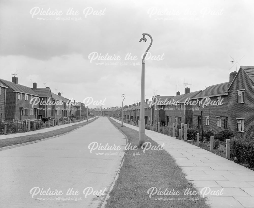 Looking East, Wirksworth Road, Kirk Hallam, Ilkeston, c 1950s