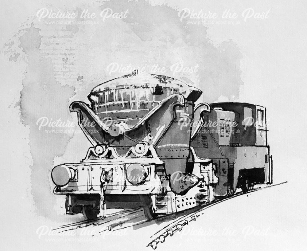 Illustration of Specialised Rail Wagon, from 'The Iron Dale' by Victor Lewis