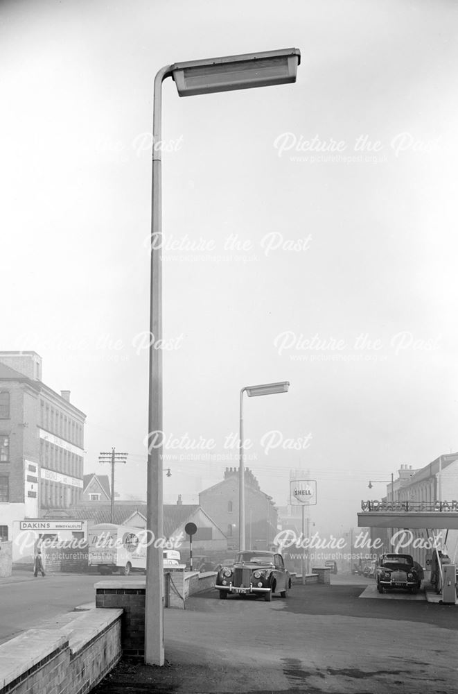 Stanton Lamp Posts on Talbot Street, Nottingham, c 1950s