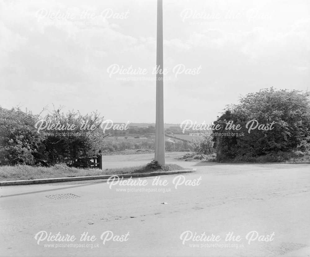 Stanton Lamppost at Entrance to Oakwell Brickworks Site, Derby Road, Ilkeston, c 1950s-60s ?