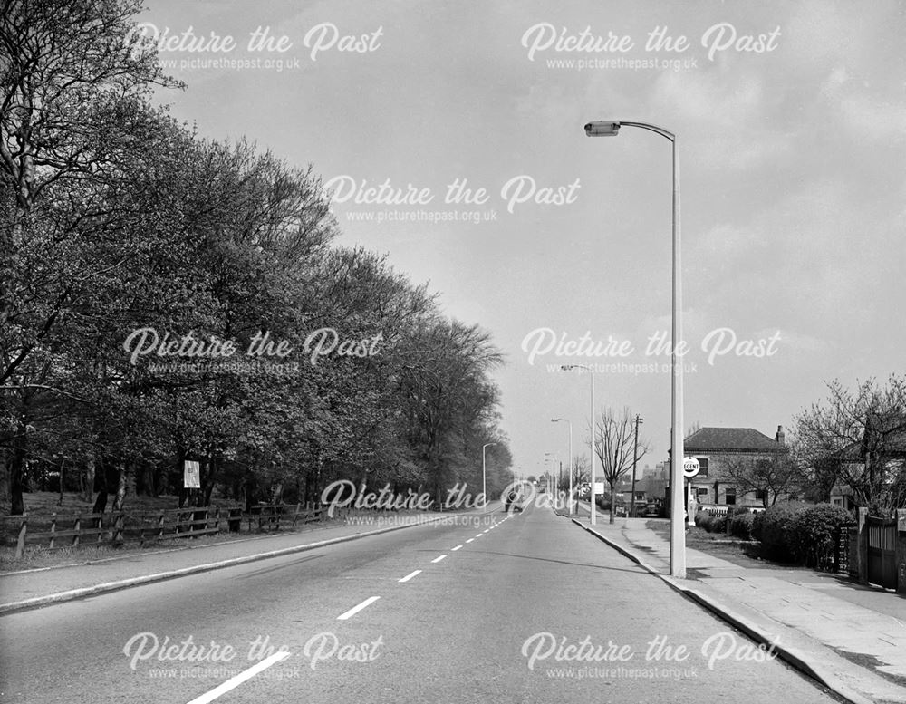 Stanton Concrete Lampposts, Heanor Road near Shipley Common, Ilkeston, c 1950s-1960s