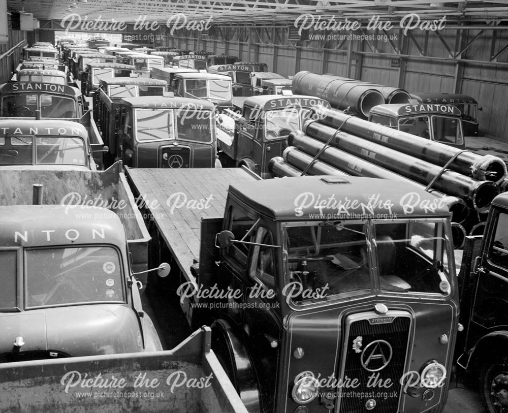 Atkinson, S Type Bedfords and AEC lorries, Stanton Works, c 1955