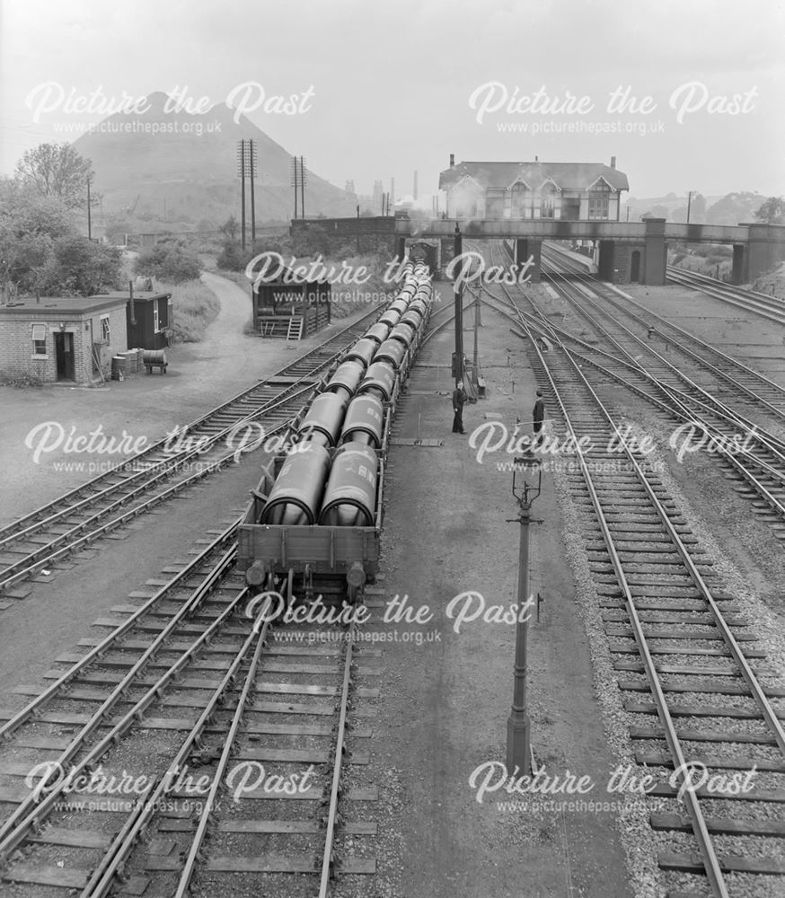 Stanton Gate Railway Station, viewed from South, Stanton by Dale, c 1950s ?