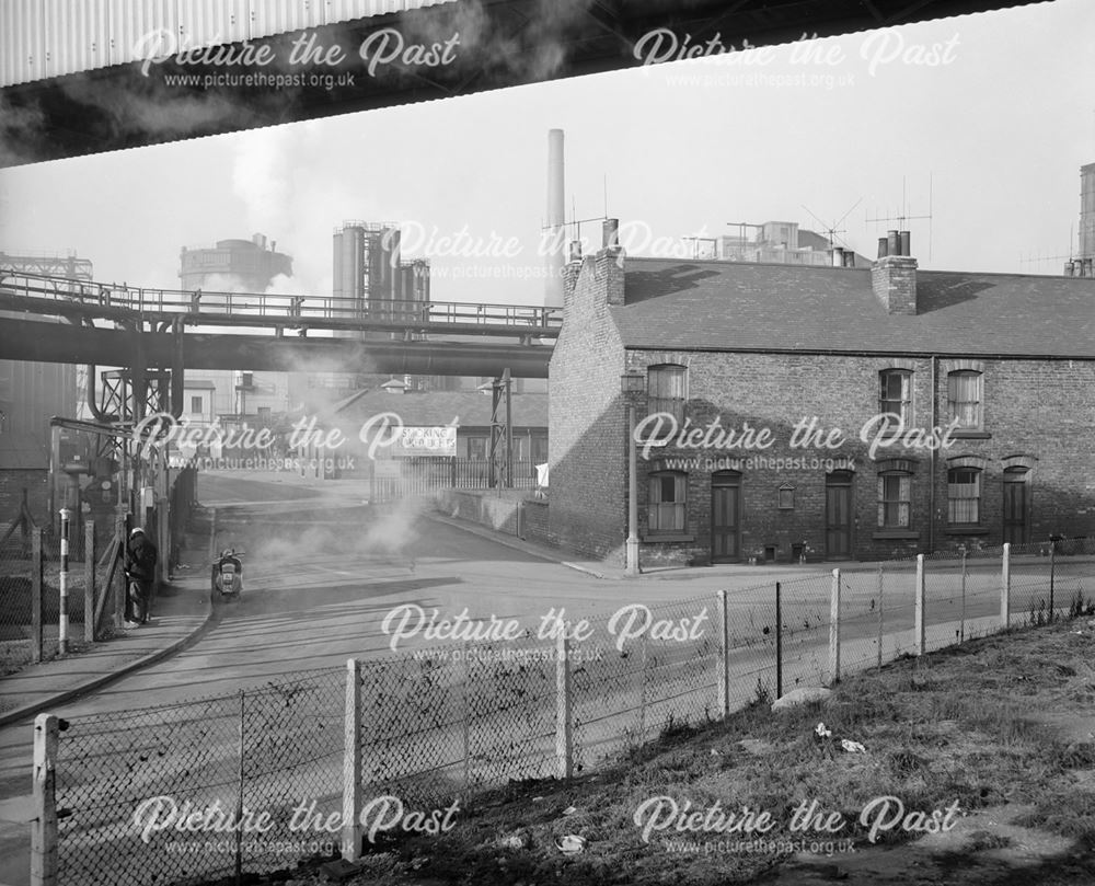 Bottom of Crompton Street leading into the coke ovens at Stanton Ironworks