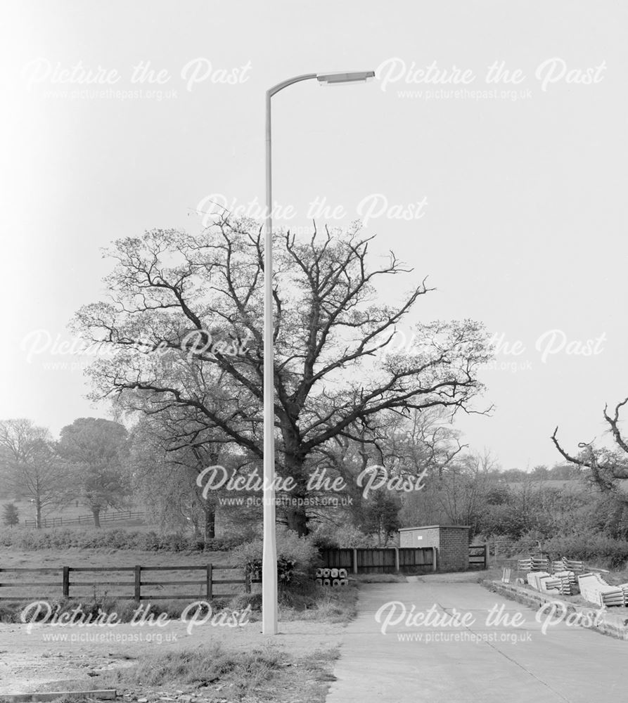 Stanton Works showing a new design of a cast concrete lamp post, c 1950s