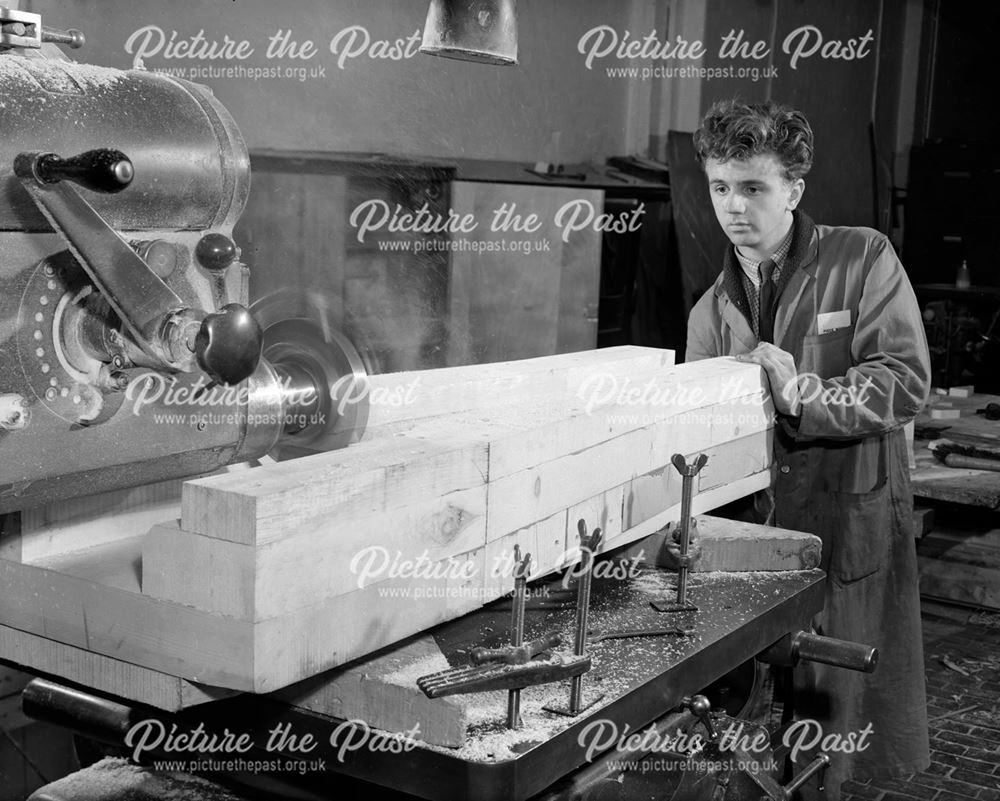 Apprentice in the training centre, c 1950's