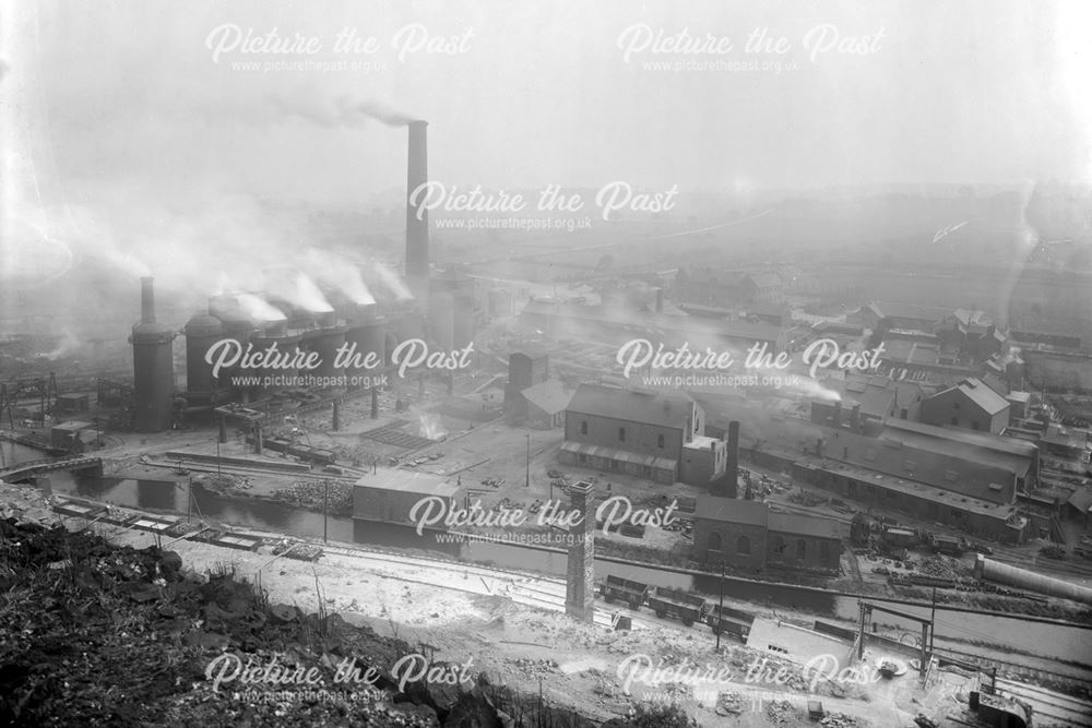 Stanton Old Works, with the Nutbrook canal in the foreground