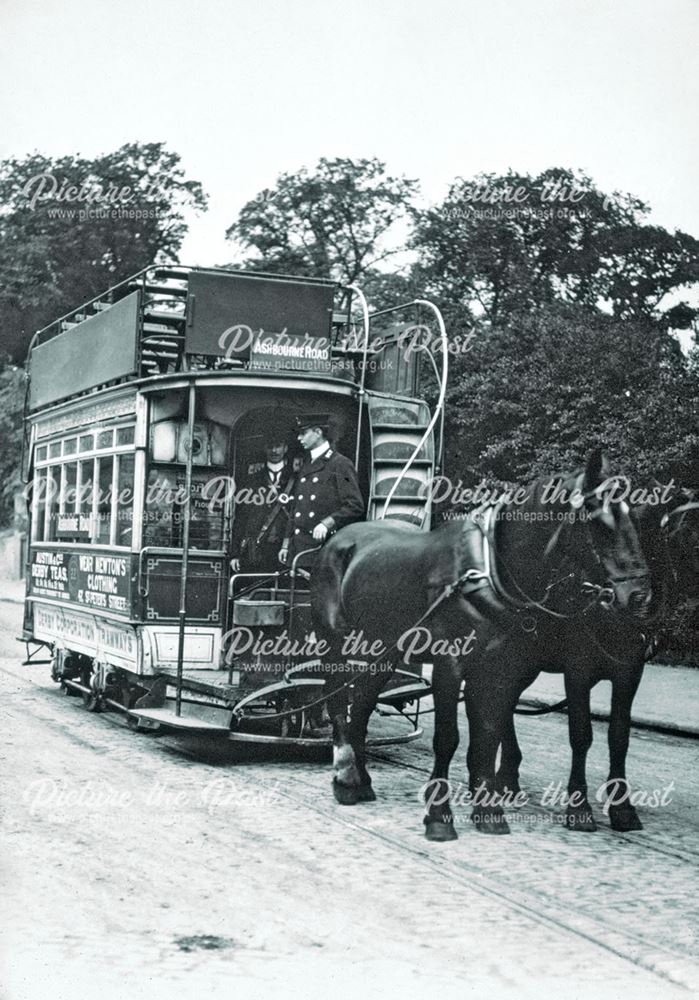 Horse-drawn tram in Ashbourne Road