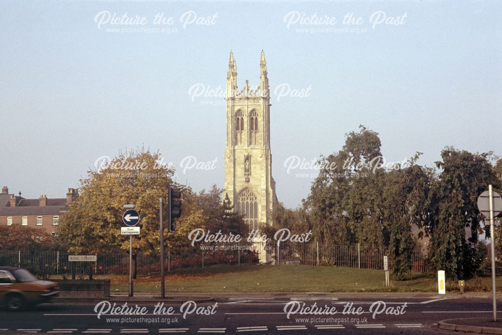 Looking across to St Mary's Church (RC), Bridge Gate, from King Street