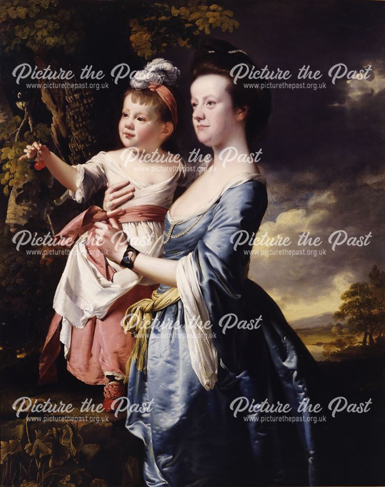 'Portrait of Sarah Carver and her daughter Sarah' by Joseph Wright of Derby