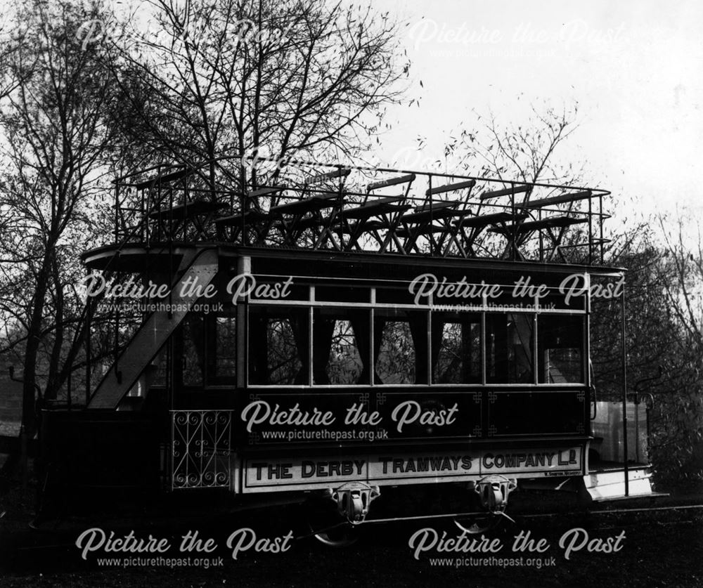 Electric Tram Belonging to Derby Tramways co. ltd, c 1920s ?