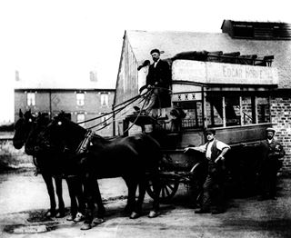 Horse Drawn Bus, Alvaston, Derby, c 1880