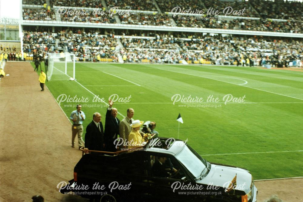 The Queen and Prince Phillip at the Opening of Pride Park Stadium.