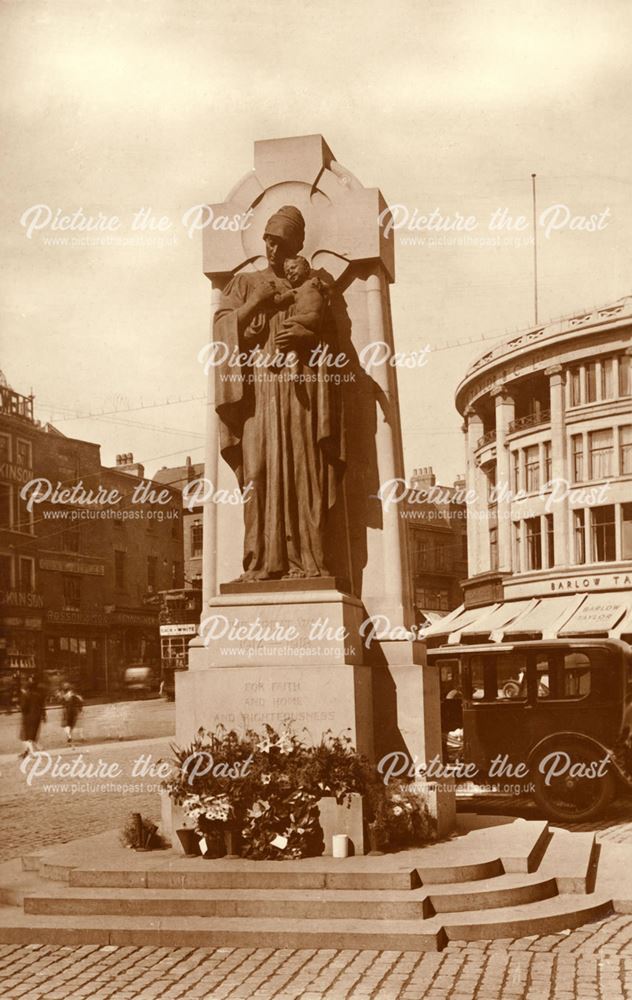 Cenotaph in the Market Place, Derby, 1930s