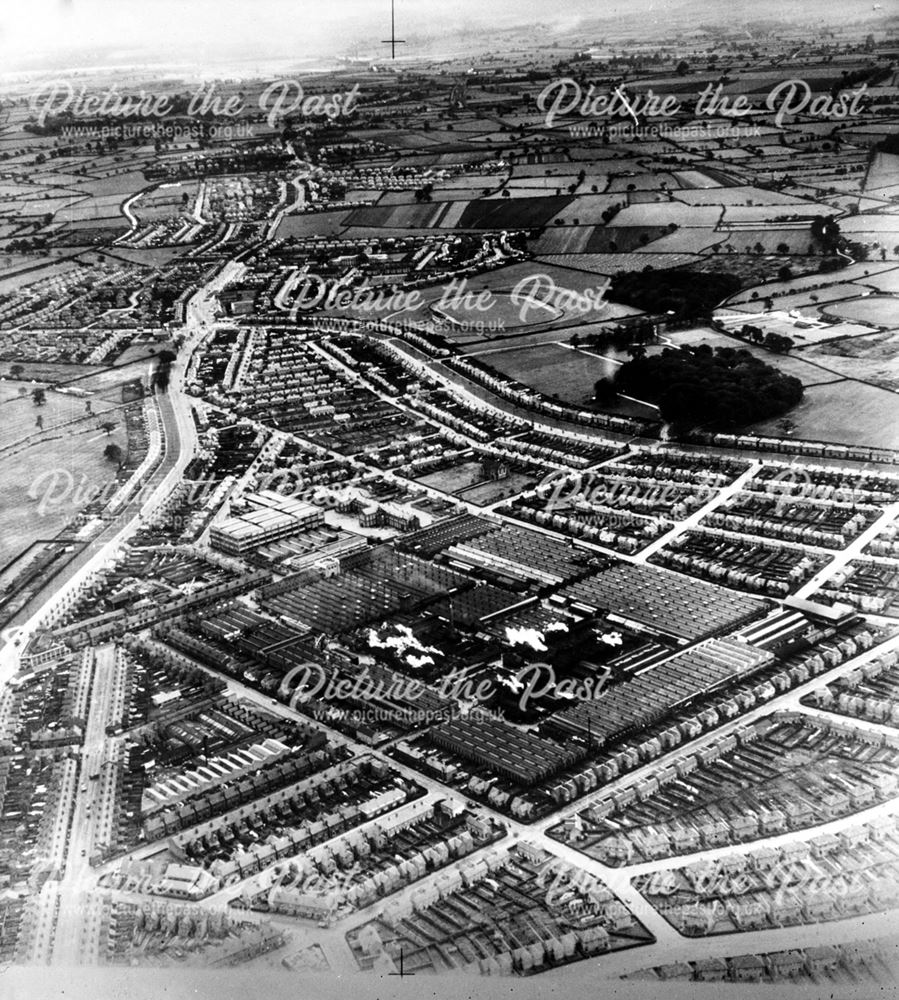 Aerial view of Rolls Royce Factory