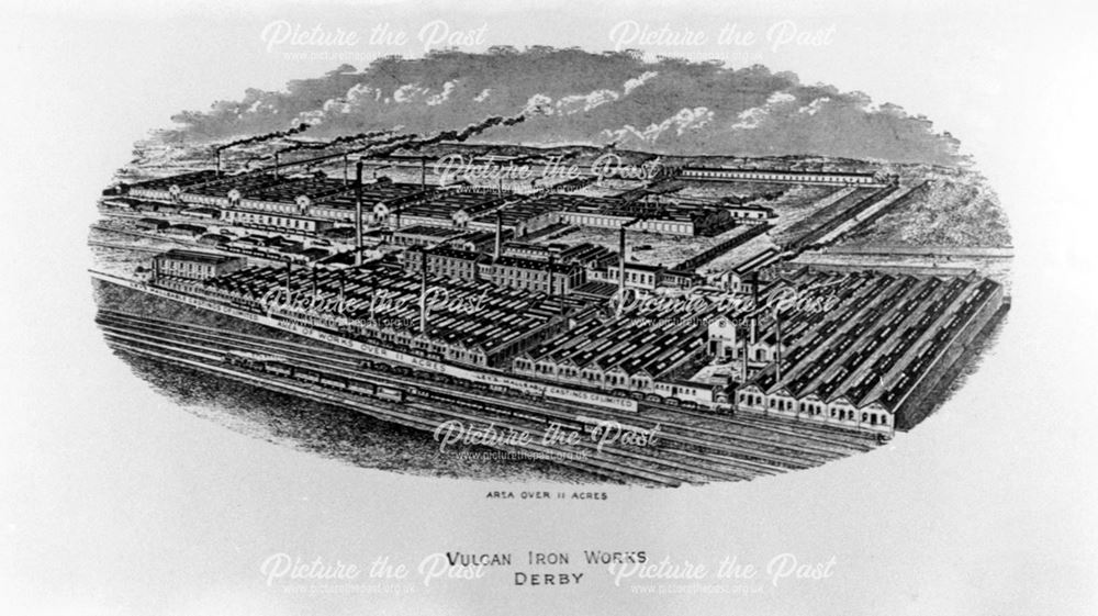 Ley's Vulcan Iron Works, Derby. Area over 11 acres