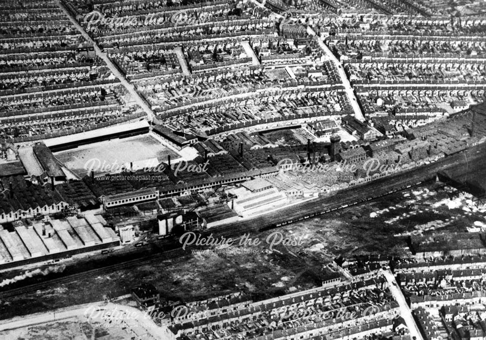 Aerial View of Leys Foundry, Litchurch, Derby, 1938