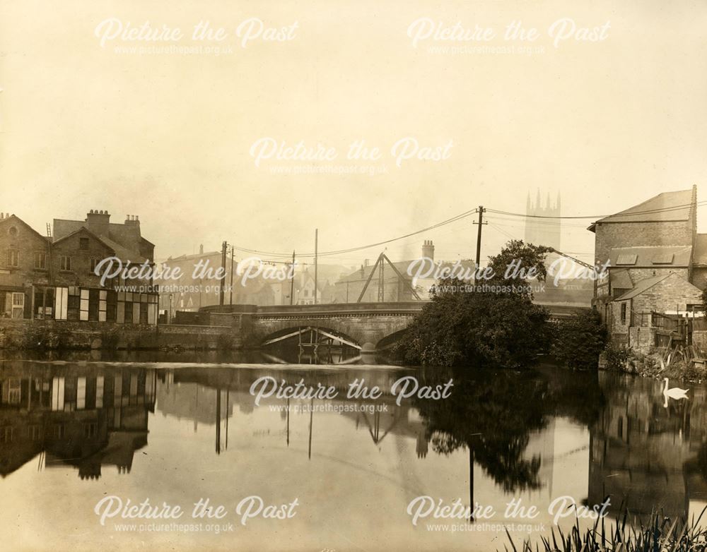 Derwent Street Bridge during reconstruction 1929