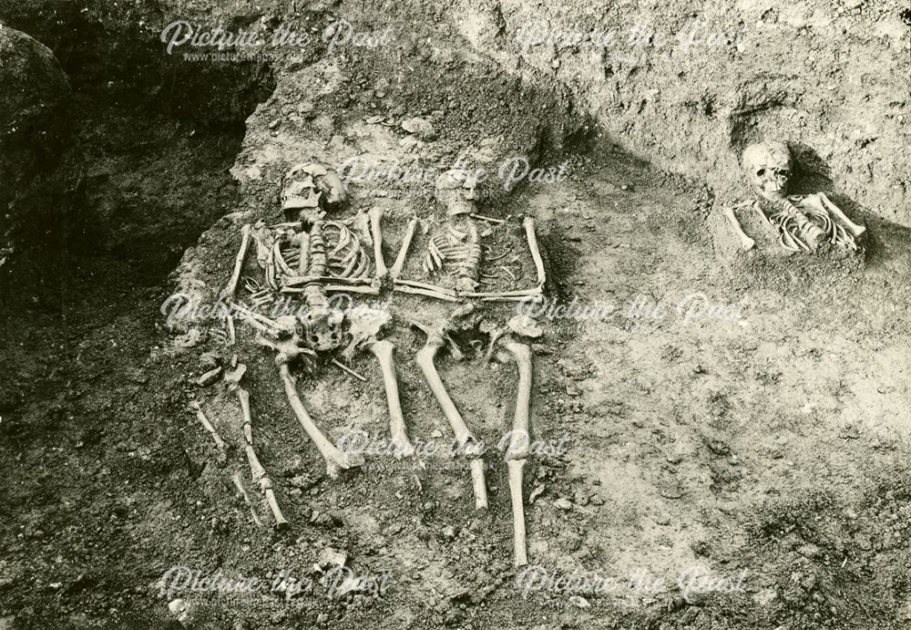 Skeletons found at the site of a Roman Camp