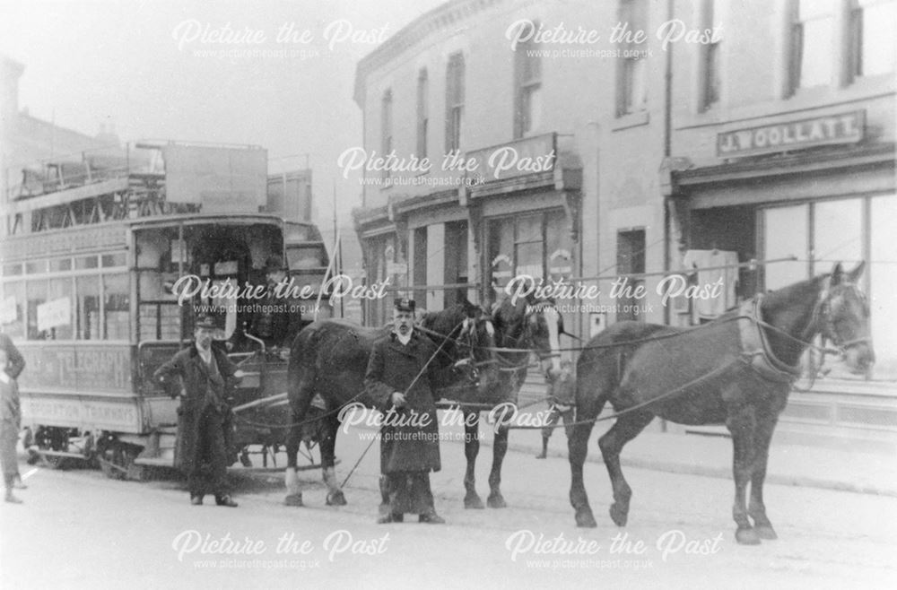 Horse and Tram outside Normanton Hotel