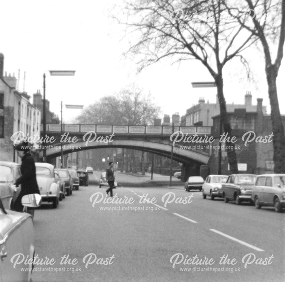 Friar Gate railway bridge and site of Old Station