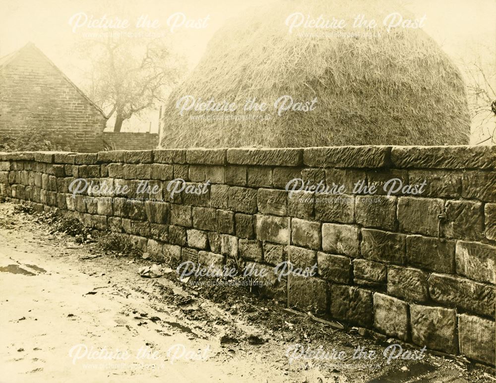 Possible Roman wall, School Farm, Little Chester, Derby, 1910 ?