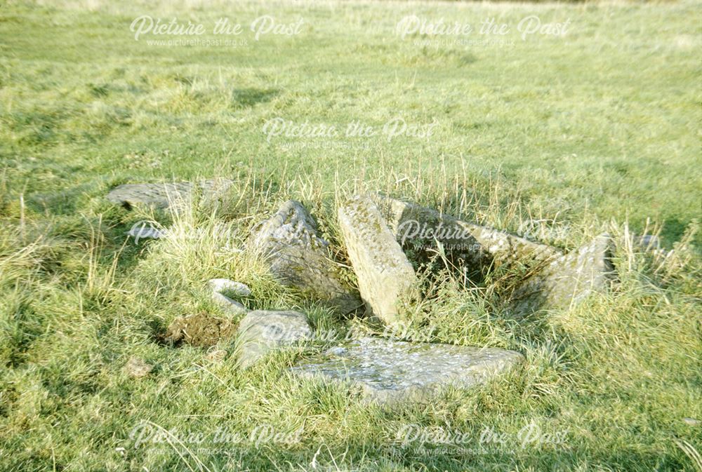 The Remains of Navio, a Roman hill fort. Looking at Win Hill