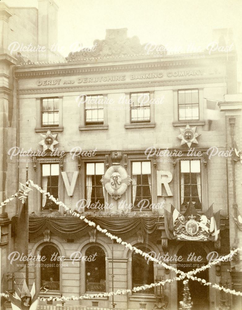 Derby and Derbyshire Banking Company, Decorations for Queen Victoria's Visit