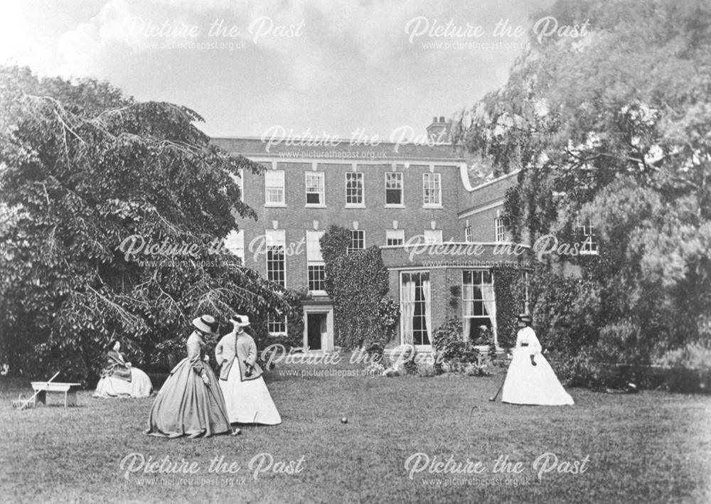 The Young Mozleys playing croquet in The Friary Garden