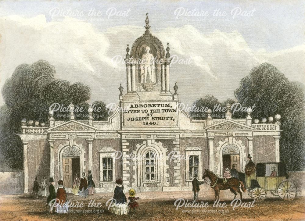 The Entrance to Derby Arboretum c 1850