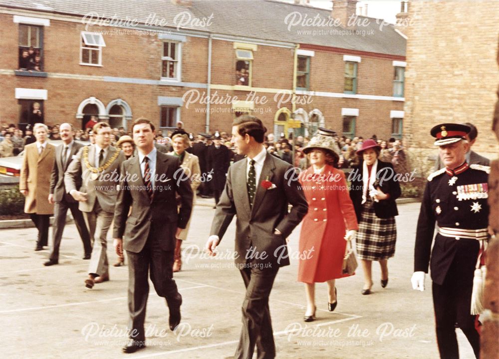 Royal visit of Prince Charles to the Madeley Centre, Rose Hill Street, Derby, 1981