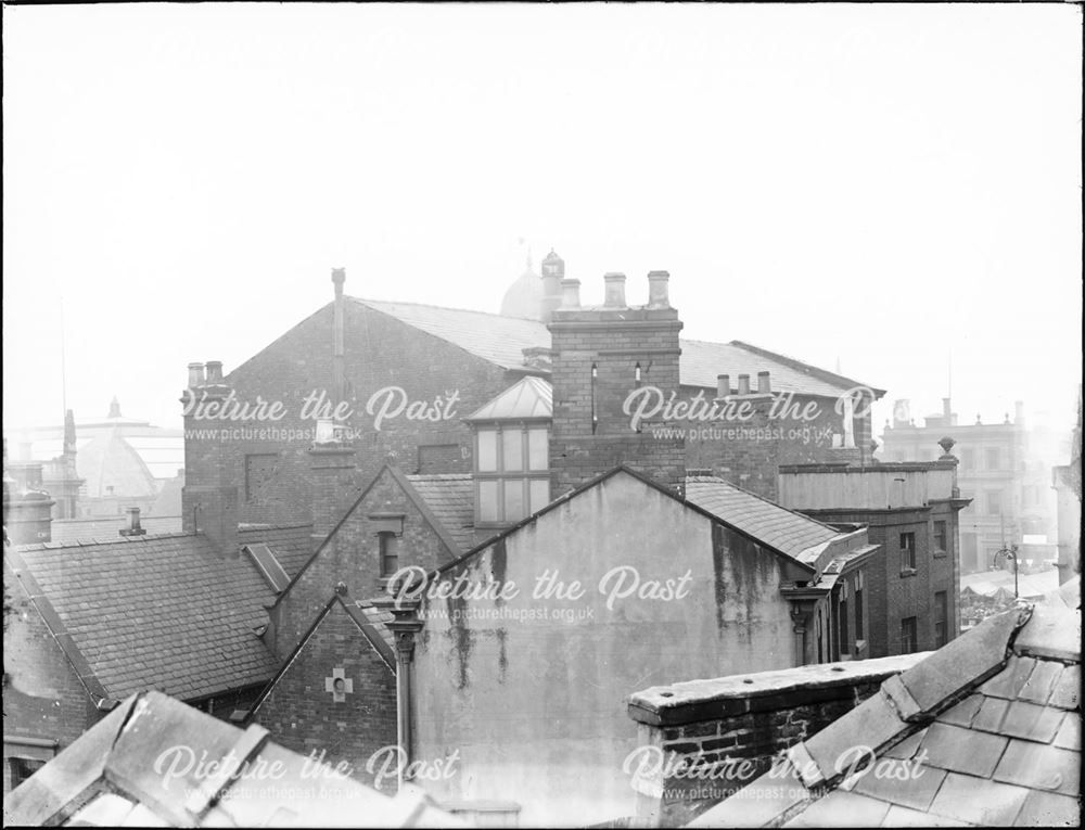Rooftop view of the rear of the Assembly Rooms and Market Square from Full Street