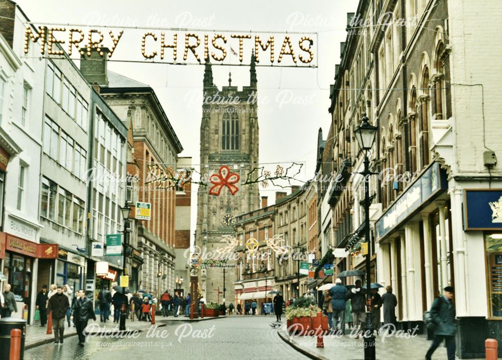 View of Irongate with Christmas decorations