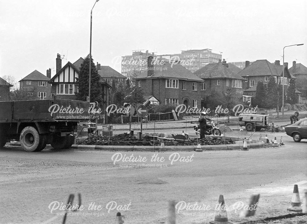 New traffic island, Kedleston Road