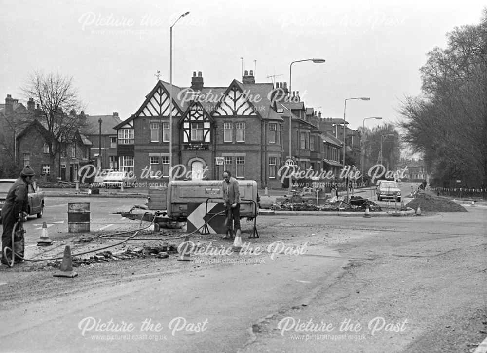 Roadworks on Kedleston Road