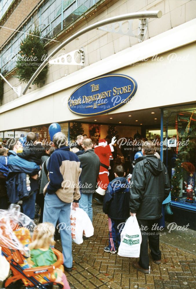 Santa arriving at the Co-op Department Store