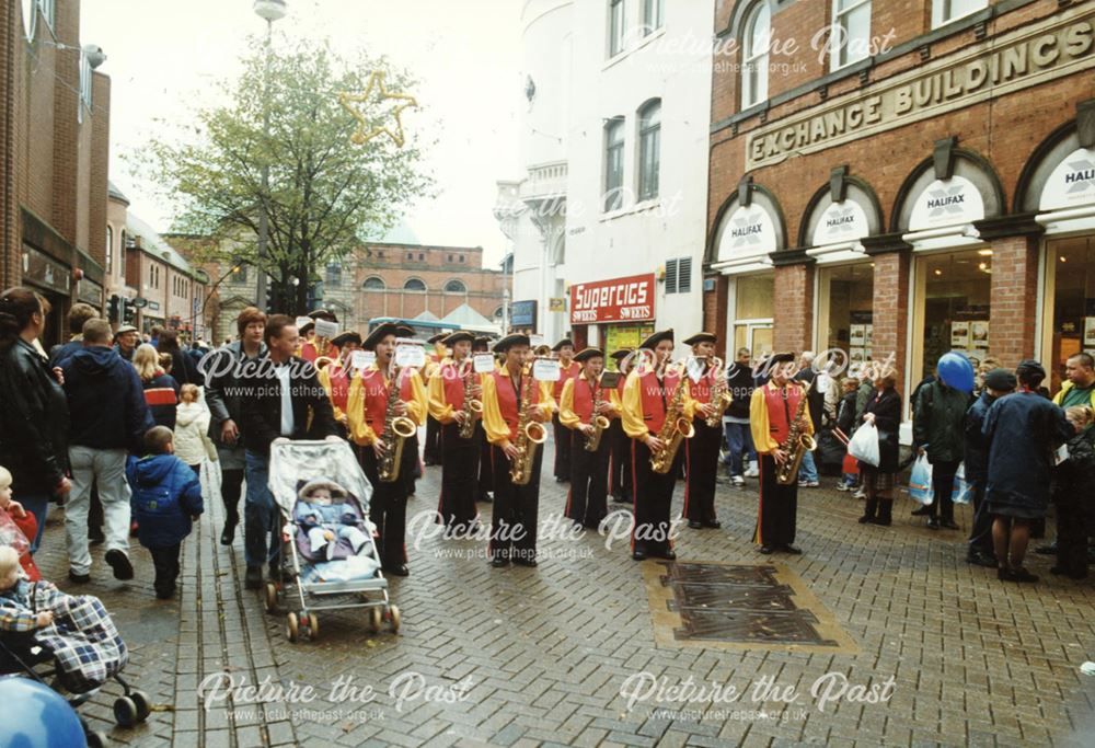 Ambassadors of Borrowash Brass Band, Exchange Street, Derby, 2000