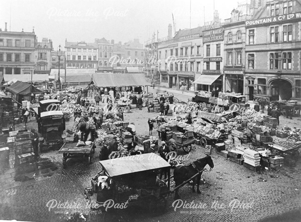 Market Place, before the removal of the Wholesale Market