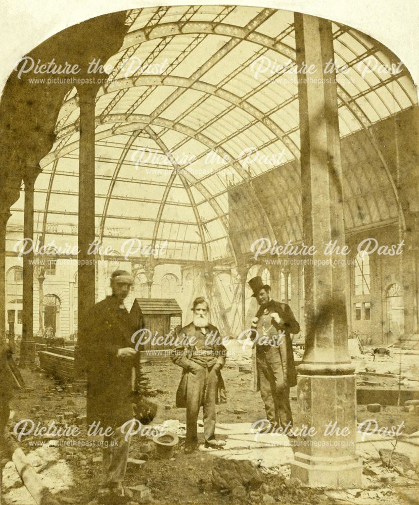 Market Hall interior - during construction