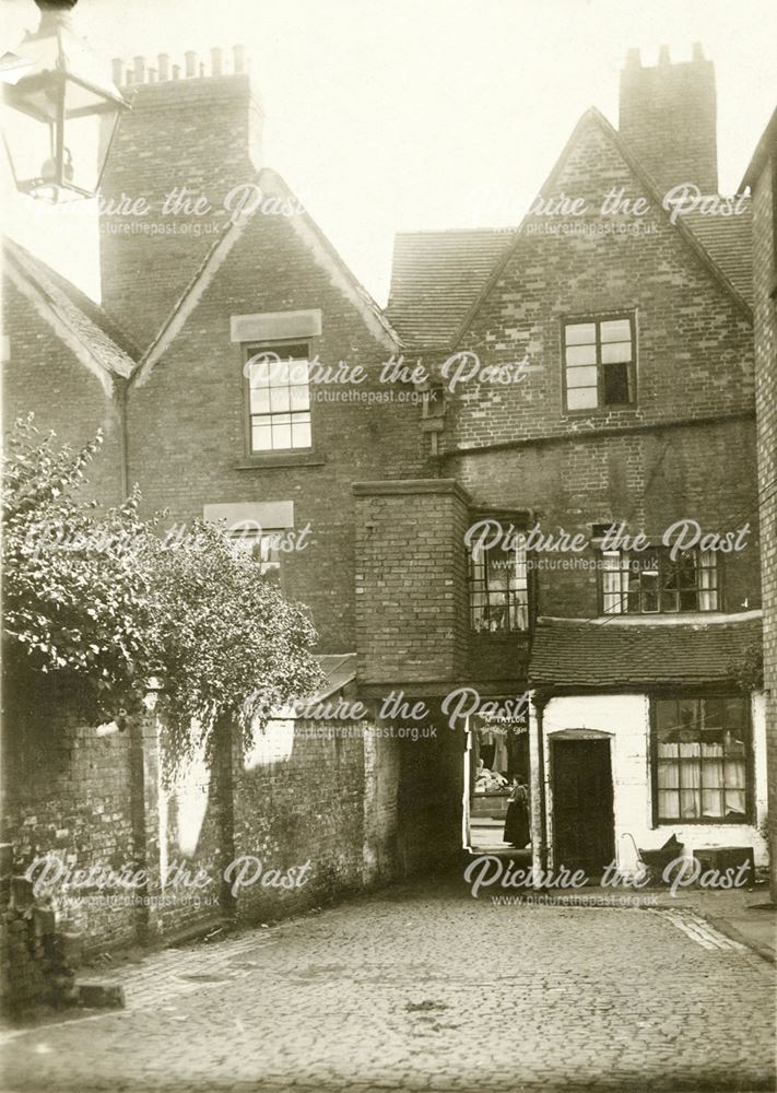 Old gabled housing in a courtyard off Sadler Gate