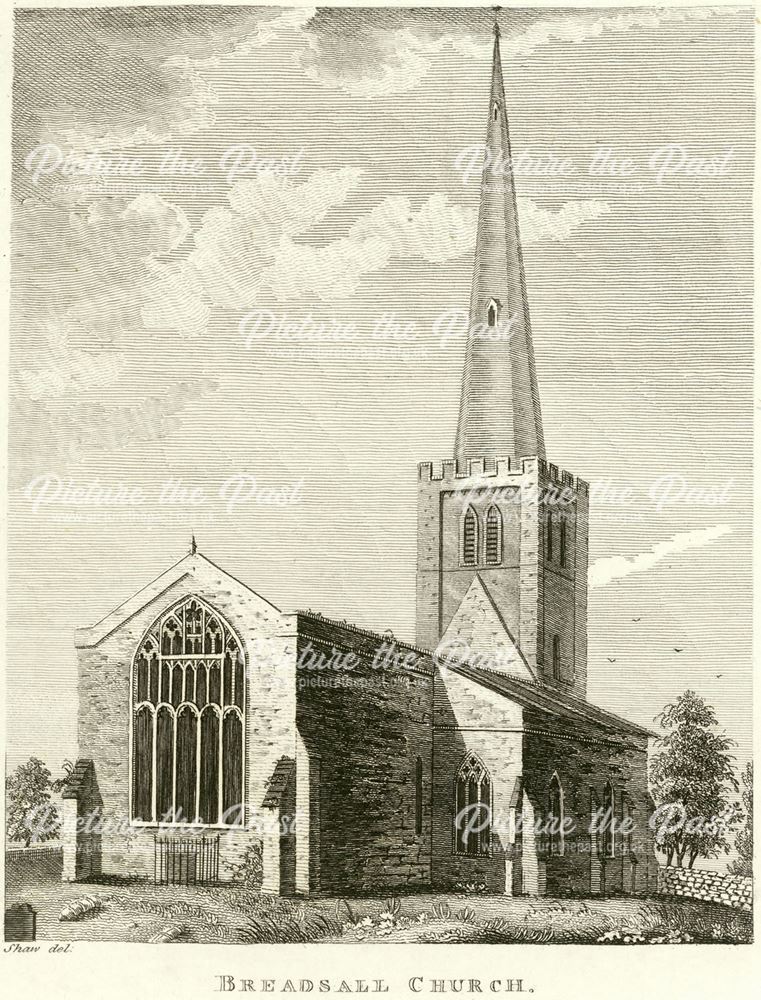 All Saints Parish Church, Moor Road, Breadsall, c 1860