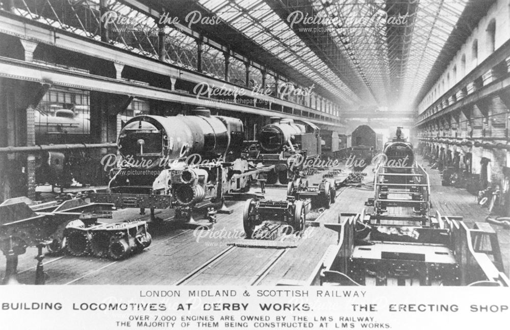 Building Locomotives at Derby Locomotive Works - The erecting shop